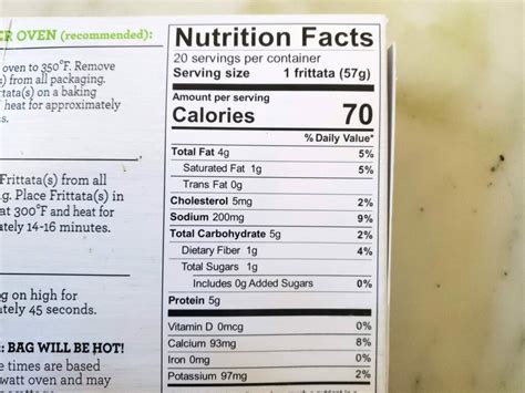 How many calories are in california frittata - calories, carbs, nutrition