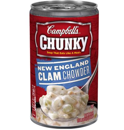 How many calories are in campbell's chunky, new england clam chowder - calories, carbs, nutrition