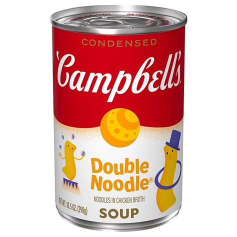 How many calories are in campbell's red and white, double noodle in chicken broth soup, condensed - calories, carbs, nutrition