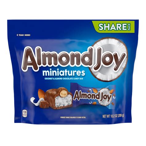 How many calories are in candies, hershey's, almond joy bites - calories, carbs, nutrition