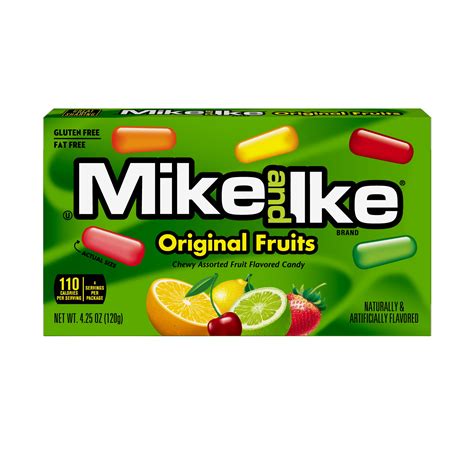 How many calories are in candy, original fruits, mike ike - calories, carbs, nutrition