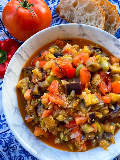 How many calories are in caponata eggplant sicilian 1 oz - calories, carbs, nutrition