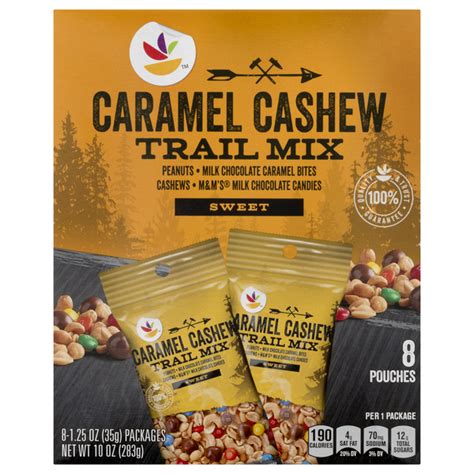 How many calories are in caramel cashew trail mix - calories, carbs, nutrition