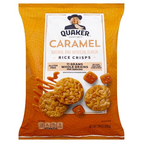 How many calories are in caramel rice snack - calories, carbs, nutrition