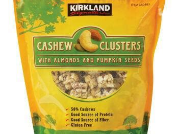 How many calories are in cashew clusters - calories, carbs, nutrition