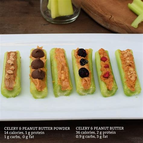 How many calories are in celery sticks with peanut butter-lg - calories, carbs, nutrition