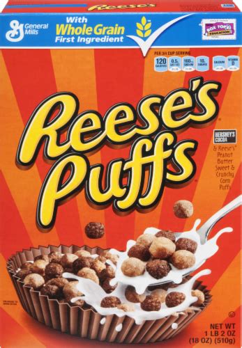 How many calories are in cereal, reese's puffs, general mills - calories, carbs, nutrition