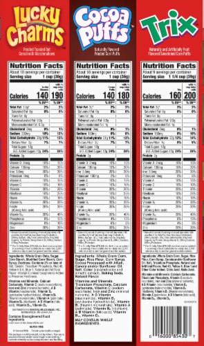 How many calories are in cereal, trix, general mills - calories, carbs, nutrition