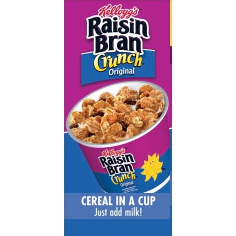 How many calories are in cereal cup raisin bran crunch 2.8 oz - calories, carbs, nutrition