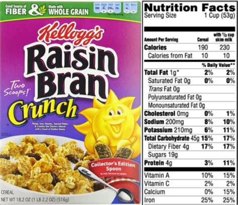 How many calories are in cereal raisin bran bulk - calories, carbs, nutrition