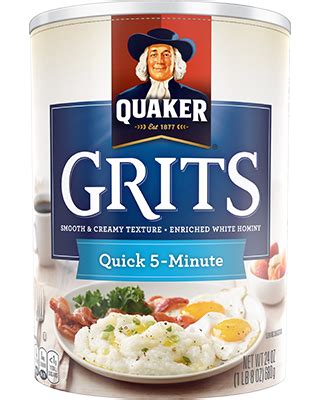 How many calories are in cereals, quaker, corn grits, instant, plain, dry - calories, carbs, nutrition