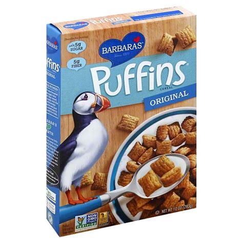 How many calories are in cereals ready-to-eat, barbara's puffins, original - calories, carbs, nutrition