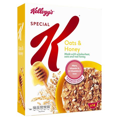 How many calories are in cereals ready-to-eat, kellogg's special k multigrain oats and honey - calories, carbs, nutrition