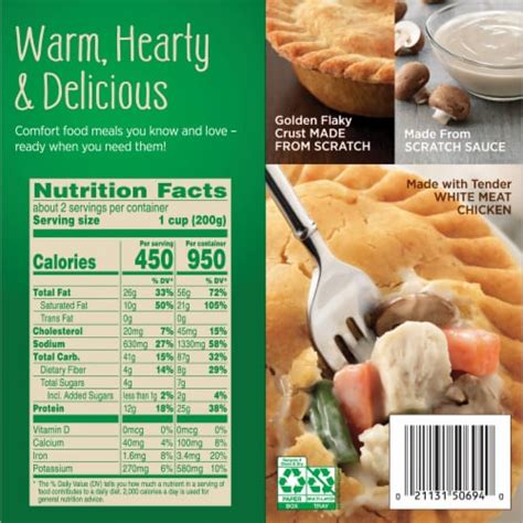 How many calories are in cerner kids chicken pot pie - calories, carbs, nutrition