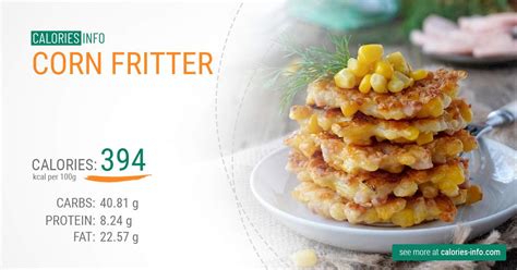 How many calories are in cheddar corn fritters - calories, carbs, nutrition