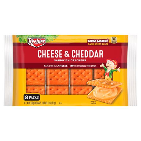How many calories are in cheese and cheddar sandwich crackers - calories, carbs, nutrition