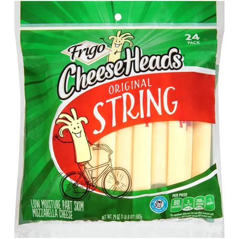 How many calories are in cheese head string cheese - calories, carbs, nutrition