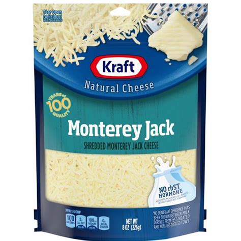 How many calories are in cheese monterey jack shredded 3 oz - calories, carbs, nutrition