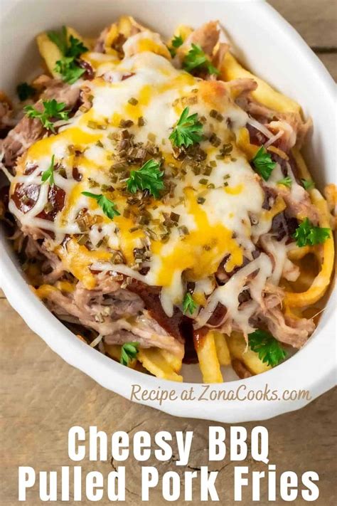 How many calories are in cheesy bbq pulled pork fries - calories, carbs, nutrition