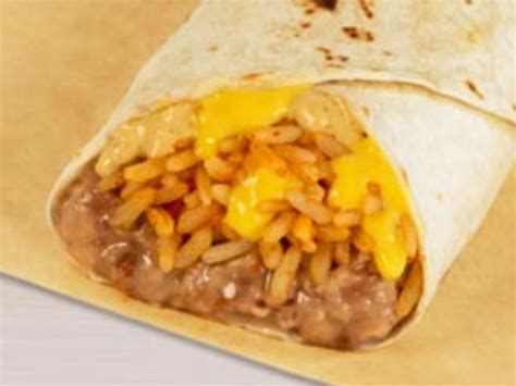 How many calories are in cheesy bean & rice burrito - calories, carbs, nutrition