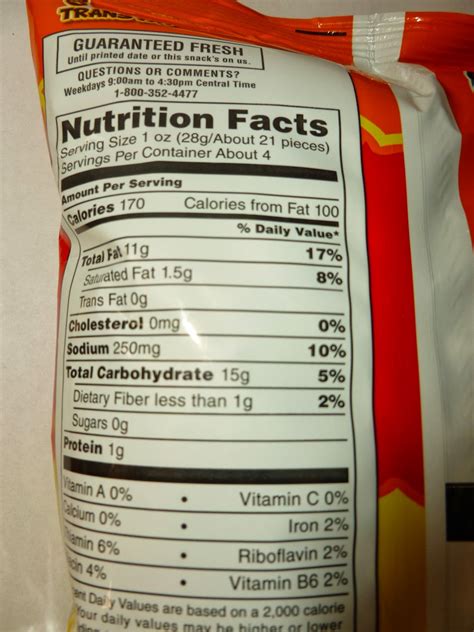 How many calories are in cheetos - calories, carbs, nutrition