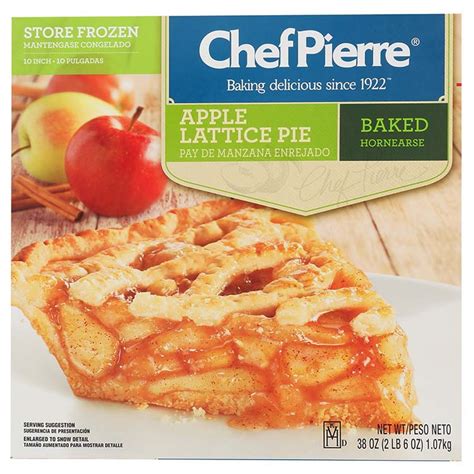 How many calories are in chef pierre apple pie with lattice crust, pre-baked - calories, carbs, nutrition