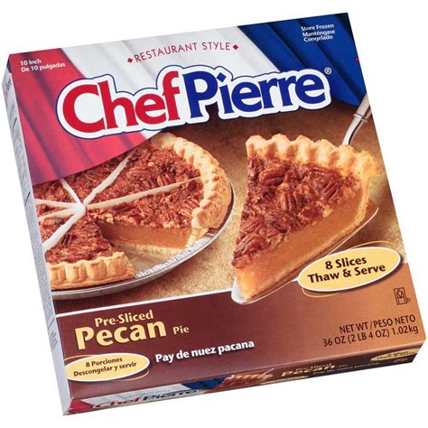 How many calories are in chef pierre pecan pie, 8-cut, pre-sliced - calories, carbs, nutrition