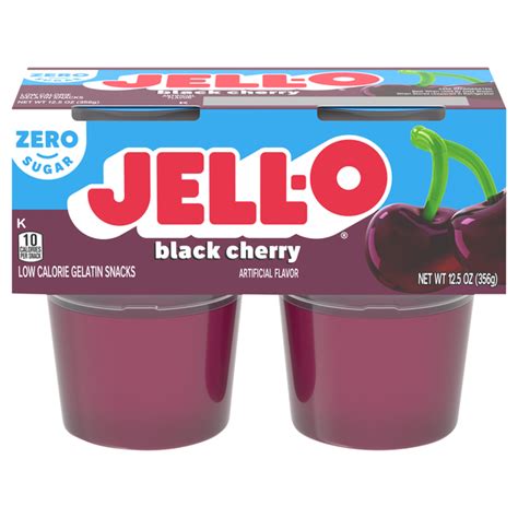 How many calories are in cherry jell-o cup - calories, carbs, nutrition