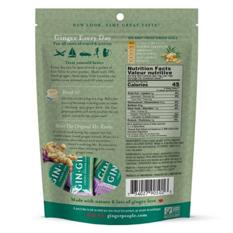 How many calories are in chewy ginger candy - calories, carbs, nutrition