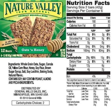 How many calories are in chewy granola bar - calories, carbs, nutrition