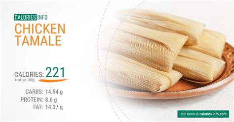 How many calories are in chicken and cheese tamales - calories, carbs, nutrition