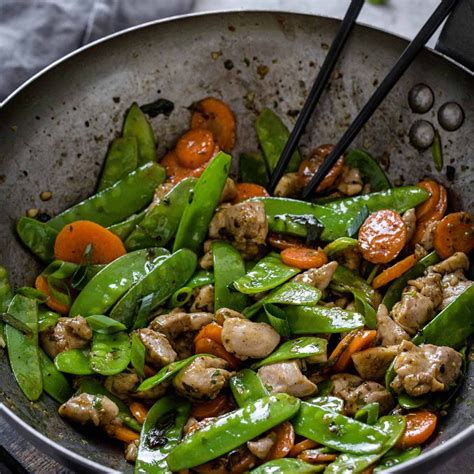 How many calories are in chicken and snow peas - calories, carbs, nutrition