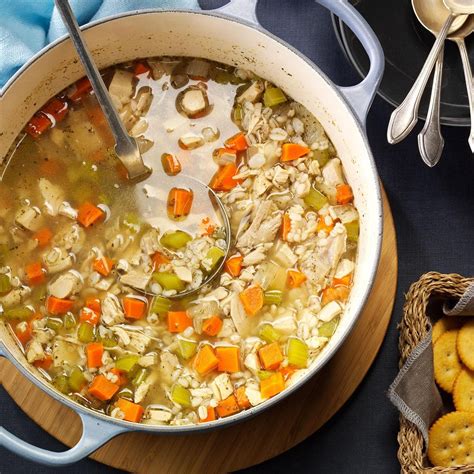 How many calories are in chicken barley soup - calories, carbs, nutrition