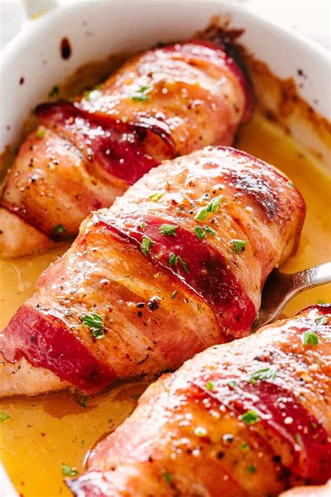 How many calories are in chicken breast rndm maple bacon wrapped 1 oz - calories, carbs, nutrition