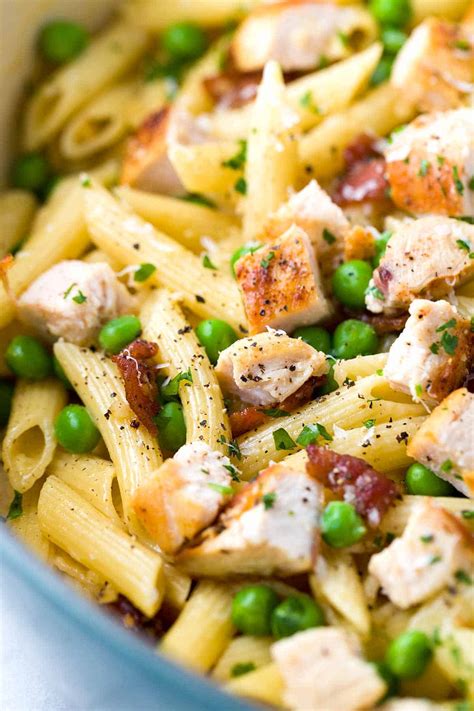 How many calories are in chicken carbonara over penne pasta - calories, carbs, nutrition