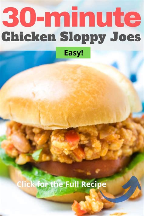 How many calories are in chicken sloppy joe - calories, carbs, nutrition