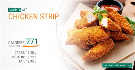 How many calories are in chicken strips - calories, carbs, nutrition