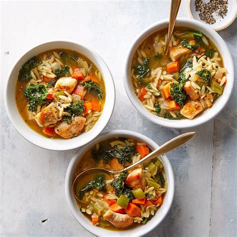 How many calories are in chicken vegetable orzo soup - calories, carbs, nutrition