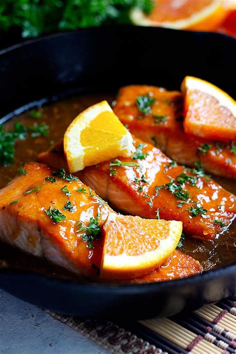 How many calories are in chili glazed salmon and orange salsa (19774.4) - calories, carbs, nutrition