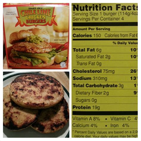 How many calories are in chili lime chicken burger - calories, carbs, nutrition