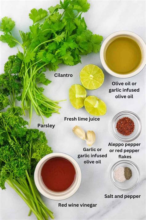 How many calories are in chimichurri - calories, carbs, nutrition