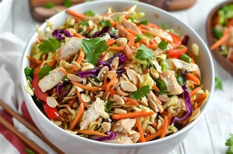 How many calories are in chinese chicken salad with peanuts - calories, carbs, nutrition