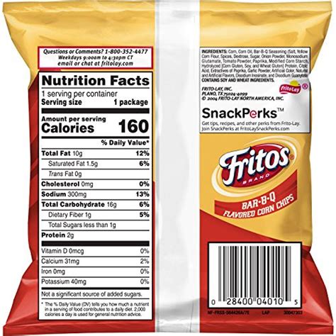 How many calories are in chip corn fritos original bulk 1 oz - calories, carbs, nutrition