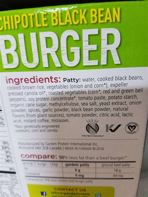 How many calories are in chipotle black bean burger - calories, carbs, nutrition