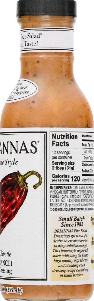 How many calories are in chipotle ranch dressing - calories, carbs, nutrition