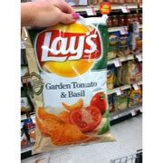 How many calories are in chips, garden tomato basil, frito lay - calories, carbs, nutrition