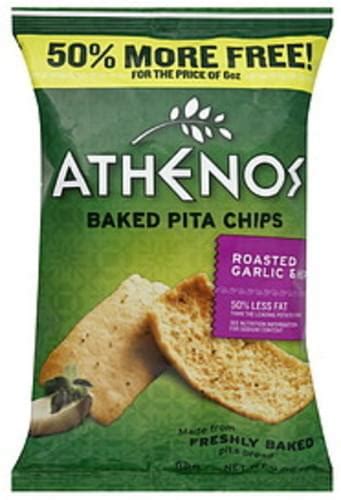 How many calories are in chips, pita, athenos roasted garlic herb - calories, carbs, nutrition