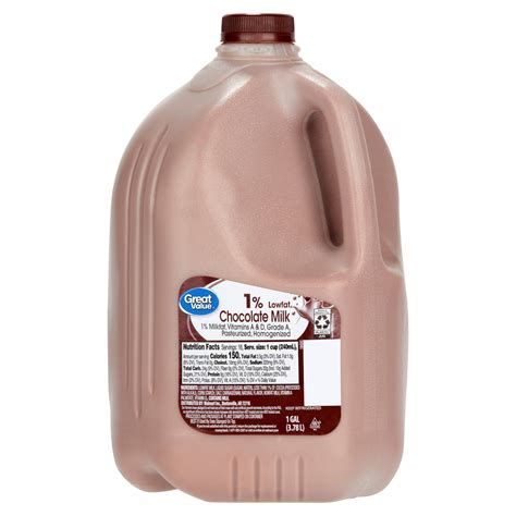 How many calories are in chocolate low fat milk (1%) - calories, carbs, nutrition