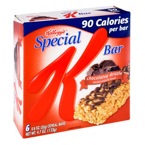 How many calories are in chocolately drizzle cereal bar - calories, carbs, nutrition