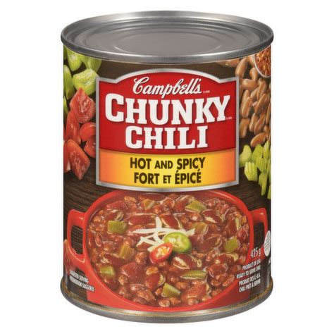 How many calories are in chunky chili hot & spicy - calories, carbs, nutrition